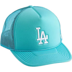 47 Brand Los Angeles Dodgers Trucker Hat Cap Snapback Adjustable Turquoise OSFM